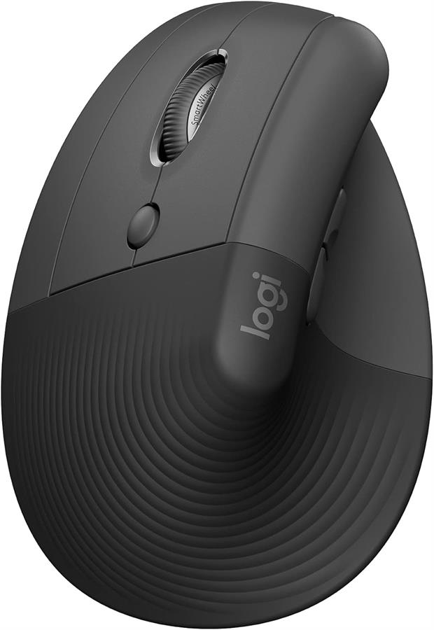 Mouse Logitech Ergo Lift Vertical Wireless p/Zurdo Color Grafito