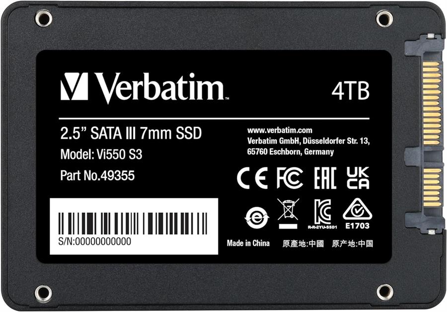 Disco ssd Verbatim VI550 4TB Sata III 2.5 Solido