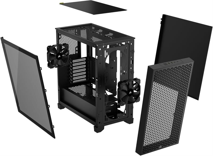 Gabinete Corsair 3000D Airflow TG Black negro