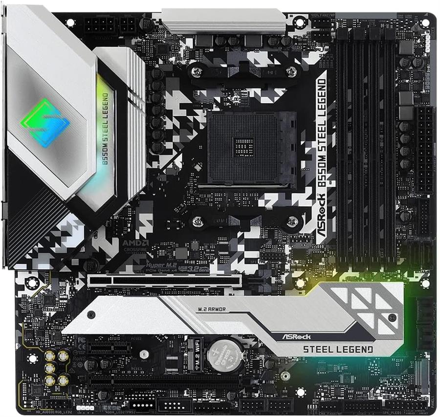 Motherboard  ASROCK B550M steel legend AM4 amd