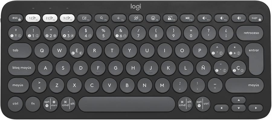 TECLADO LOGITECH BLUETOOTH K380S PEBBLE KEYS 2 NEGRO
