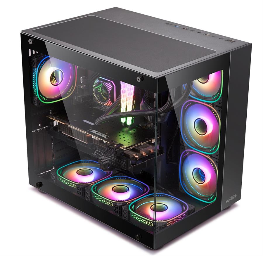 Gabinete Sentey A40 GS-8200 Black x7Fan Argb + controladora