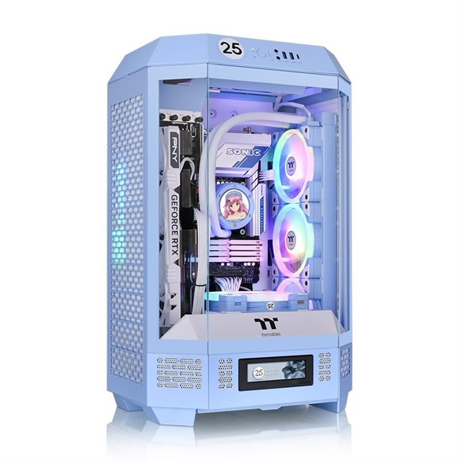 Gabinete Thermaltake The Tower 300 Micro tower TG 2 Fan Hydrangea Blue