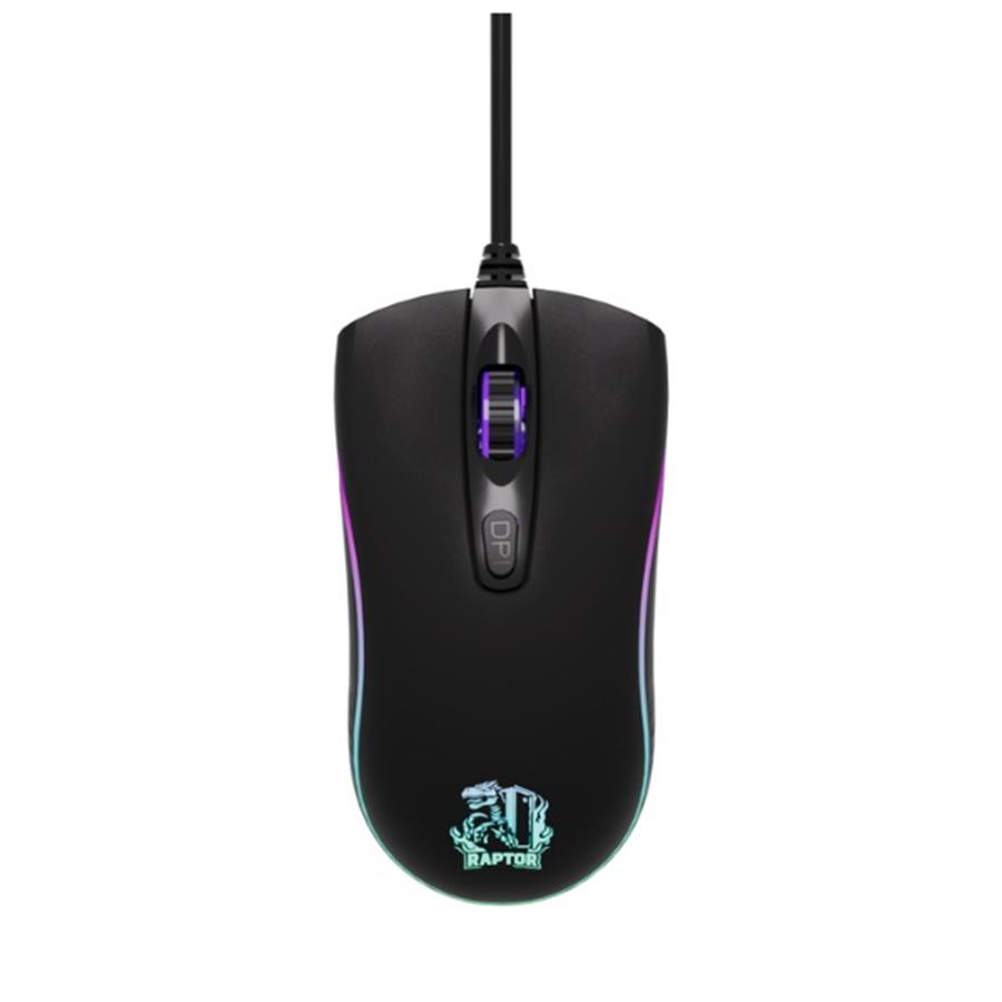 Mouse Raptor Storm Grip 4 Botones 3600dpi Negro