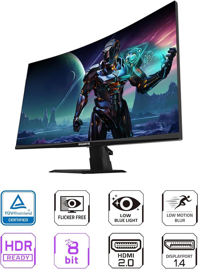 Monitor Gigabyte 27 Edge Curvo GS27FC 180hz VA 1ms FHD