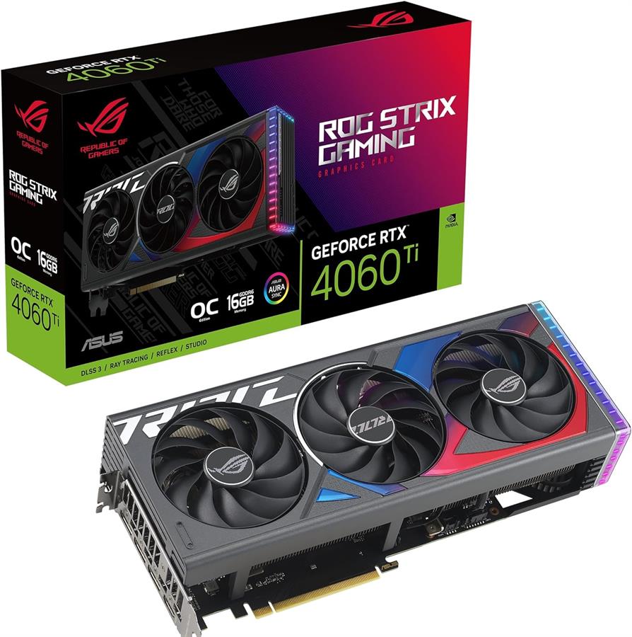 Placa de video 4060 ti Asus Rog Strix OC 8GB Gaming GDDR6