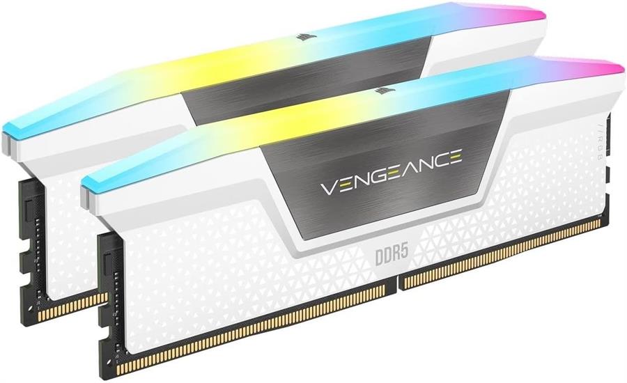 MEMORIA RAM CORSAIR VENGEANCE 32GB DDR5 2X16GB 5600MHZ RGB WHITE