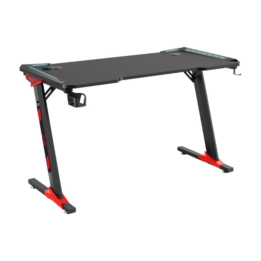 Escritorio Gamer Raptor Glow Station Se Rgb Via Usb Portavasos Porta Auricular