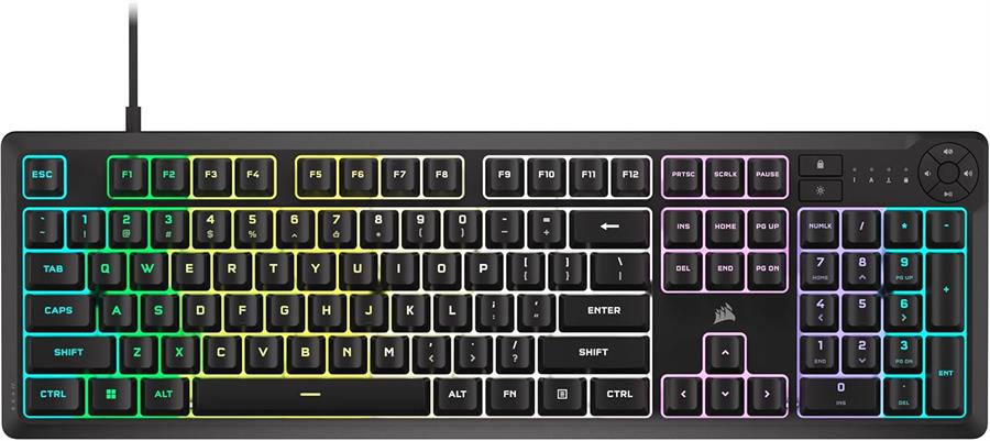 Teclado Corsair K55 Core RGB Semimecanico