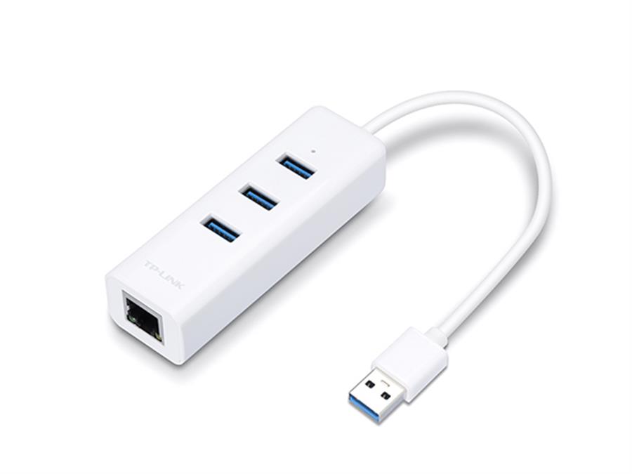 Tp link UE330 Adaptador USB 2 en 1 con Ethernet Gigabit y Hub 3 Puertos USB 3.0