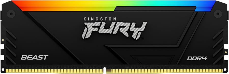 MEMORIA RAM KINGSTON FURY BEAST RGB 8GB 3600MHZ NEGRA