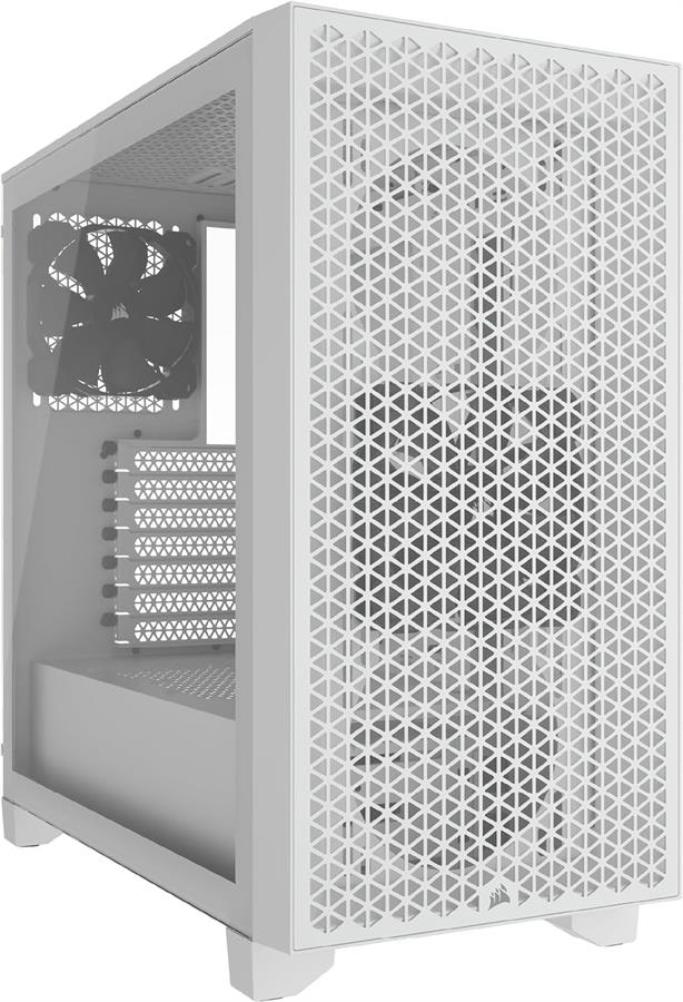 Gabinete Corsair 3000D Airflow TG White Blanco