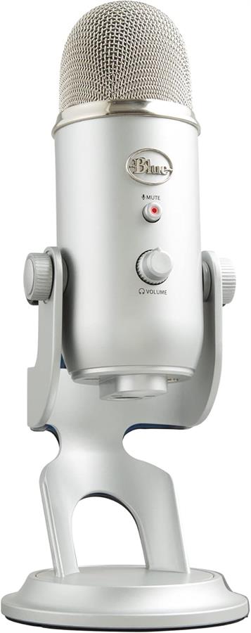 Micrófono Logitech Blue Yeti Silver Edition Gris