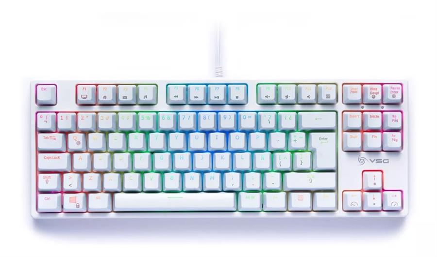 Teclado Mecanico VSG Alnitak 80 tkl Blanco RGB Kailh Brown