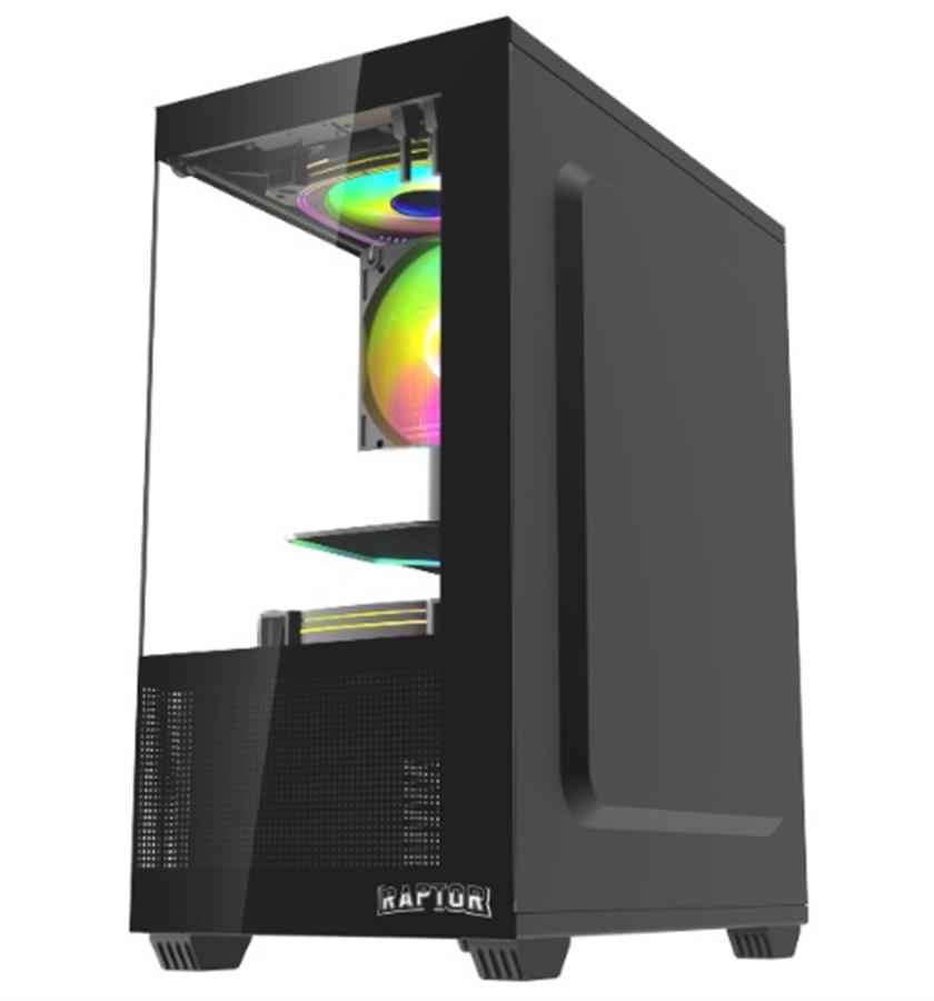 Gabinete Raptor Nova Prime TG RGB Fan x3 Black