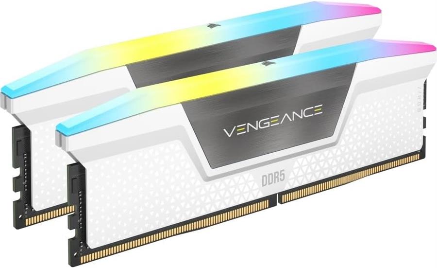 Memoria ram Corsair Vengeance 64gb 2x32 6400mhz DDR5 RGB White CL32