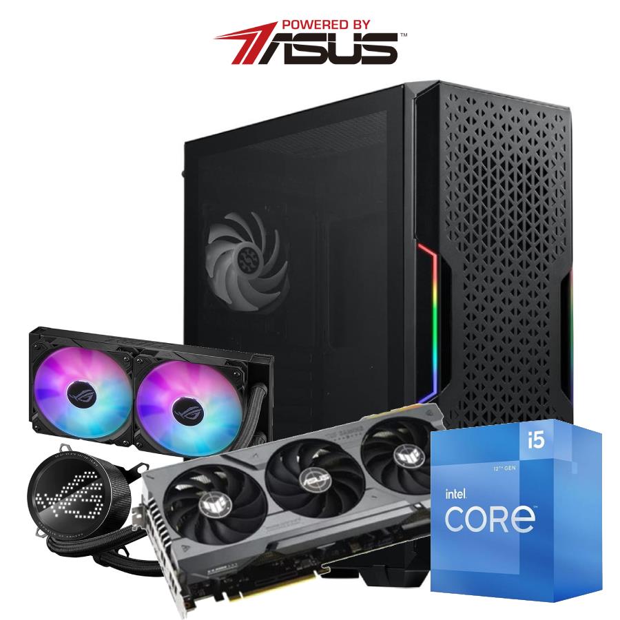 PC POWERED BY ASUS INTEL I5 14600KF  4070 TI  DDR5 32GB  COOLER ASUS ROG